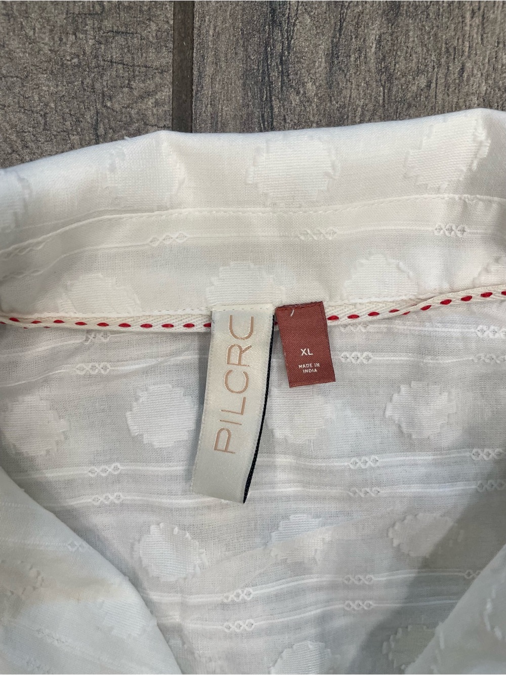 Anthropologie White Button-Down Tie-Hem Blouse - Picture 4 of 8